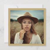 Klassische Alphabet-L-Foto-Graduationspartei für M Einladung (Rückseite)