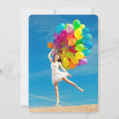 Klassische Alphabet R Foto Graduierungspartei Einladung (Rückseite)