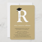 Klassische Alphabet R Foto Graduierungspartei Einladung (Vorderseite)