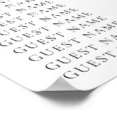 Klassische Alphabetische Hochzeitstabelle Poster (Ecke)