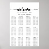 Klassische Alphabetische Hochzeitstabelle Poster (Vorne)