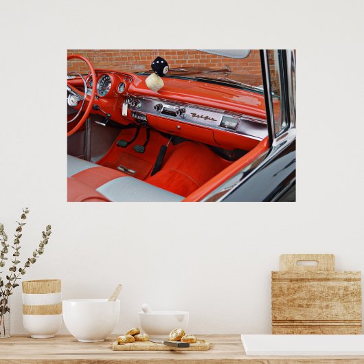 Klassische Alte Bel Air Dashboard Poster Art (Küche)