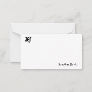 Klassische Alte Englische Textkalligrafie Mit Mono Mitteilungskarte