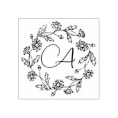 Klassische Altersvorsorge moderne Blume schwarz Gummistempel (Prägung)