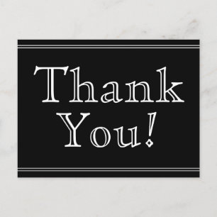 Klassische, altmodische "Danke!"-Postkarte Postkarte