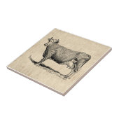 Klassische altmodische Kuh-Kunst Fliese (Seite)