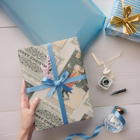 Klassische altmodische Nutcracker Victor-Platten Geschenkpapier