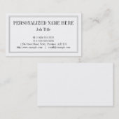 Klassische, altmodische Visitenkarte (Vorne/Hinten)