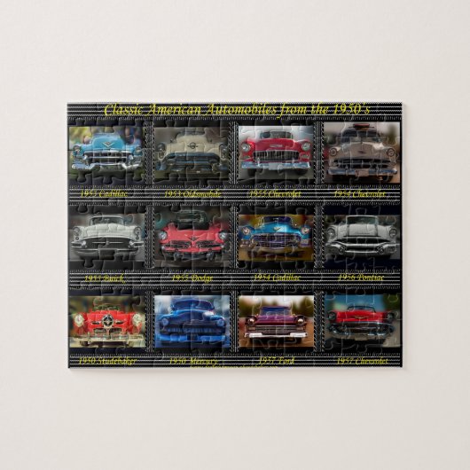 Klassische amerikanische Automobile von den Puzzle (Horizontal)