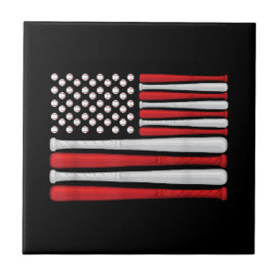 Klassische amerikanische Baseballflagge - Vintage Fliese