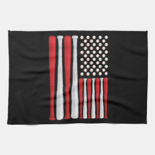 Klassische amerikanische Baseballflagge - Vintage Geschirrtuch