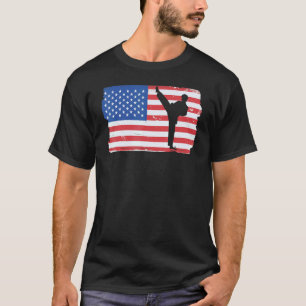 Klassische amerikanische Flagge Patriotischer amer T-Shirt