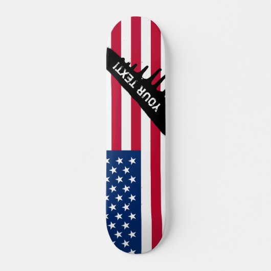 Klassische amerikanische Flagge Skateboard (Vorne)