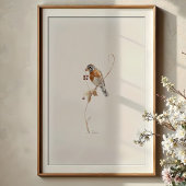 Klassische amerikanische Robin Watercolor Art mit  Poster