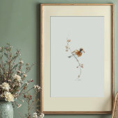 Klassische amerikanische Robin Watercolor Art mit  Poster