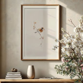 Klassische amerikanische Robin Watercolor Art mit Poster