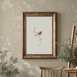 Klassische amerikanische Robin Watercolor Art mit Poster