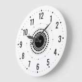 Klassische analoge Uhr - weiße Standarduhr (Winkel)