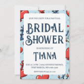 Klassische Ankereinladungen für nautische Polterab Einladung (Vorderseite)