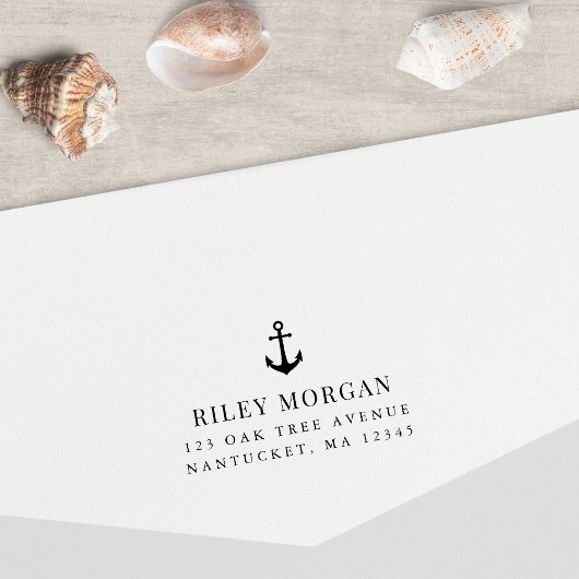 Klassische AnkerRücksendeadresse Permastempel