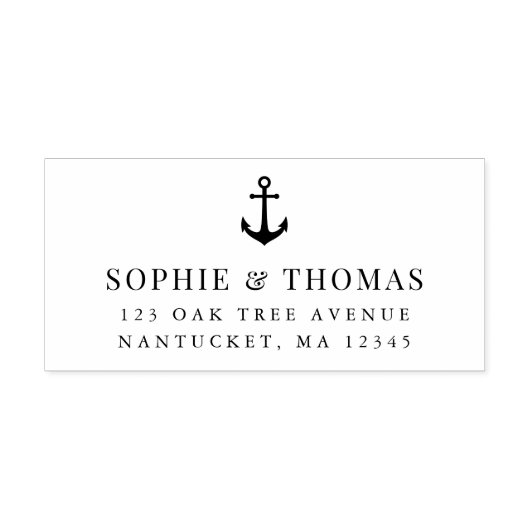 Klassische AnkerRücksendeadresse Permastempel (Design)