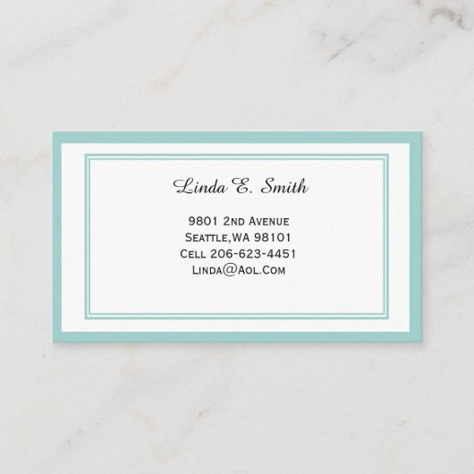 Klassische Anrufkarte Telefonnummerkarte (Vorderseite)