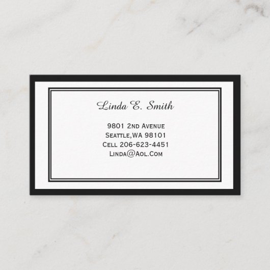 Klassische Anrufkarte Telefonnummerkarte (Vorderseite)