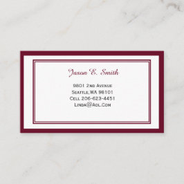 Klassische Anrufkarte Telefonnummerkarte