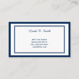 Klassische Anrufkarte Visitenkarte