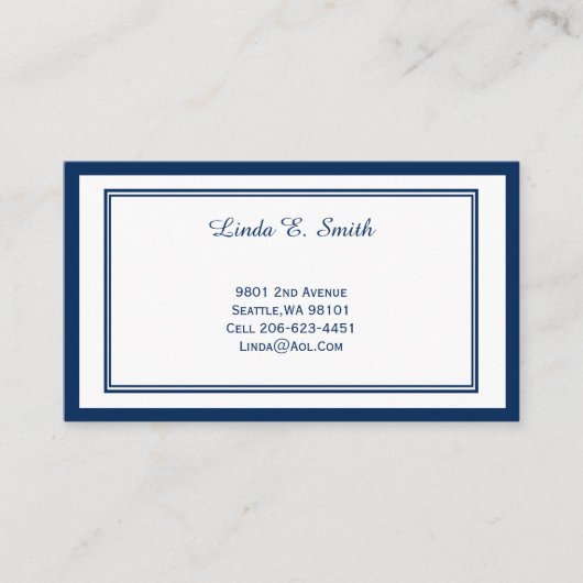 Klassische Anrufkarte Visitenkarte (Vorderseite)