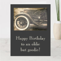 Klassische antike Autos Big Birthday Card