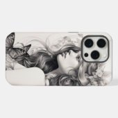 Klassische antike Flora und Fauna Kunst-Malerei iPhone Hülle (Rückseite (Horizontal))