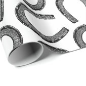 Klassische antike Horseshoes Pferdeschuh CUSTOM FA Geschenkpapier (Rolleneckpunkt)