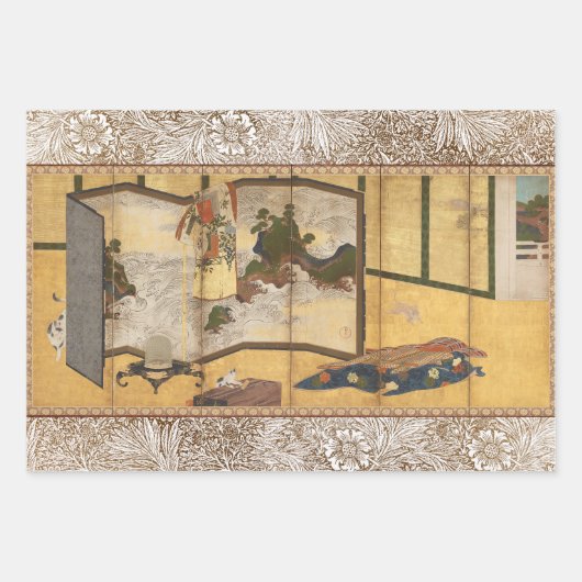 Klassische Antiquitätenkunst Geschenkpapier Set (Vorderseite 2)