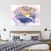 *~* Klassische AP14 Angel Woman Fairy Gold Ephemer Leinwanddruck (Insitu (Schlafzimmer))