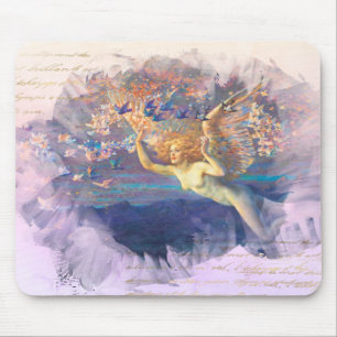 *~* Klassische AP14 Engel Frau Fee Gold Ephemera Mousepad