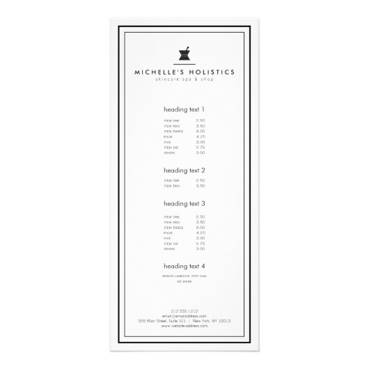 Klassische Apothekarmedizin Weiß Werbekarte (Vorne)