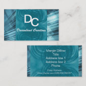 Klassische Aquamarine Visitenkarten Visitenkarte (Vorne/Hinten)