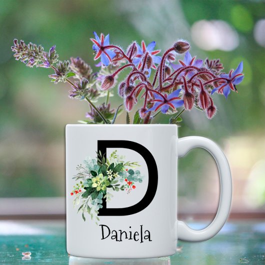Klassische Aquarell-Blume-Pensionskaffee-Tasse Kaffeetasse