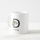 Klassische Aquarell-Blume-Pensionskaffee-Tasse Kaffeetasse (Vorderseite Links)
