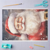 Klassische Aquarellbilder Der Weihnachtsmann läche Seidenpapier (Basteln)