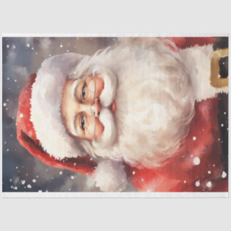 Klassische Aquarellbilder Der Weihnachtsmann läche Seidenpapier