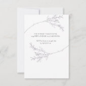 Klassische Aquarellflorale Hochzeit Einladung (Rückseite)