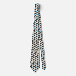 Klassische arabeske Tessellation Blaue Sterne Geom Krawatte