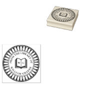 Klassische Architektur Holzmonogramm Ex Libris Gummistempel (Stempel)