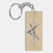 Klassische Architektur-zeichnenwerkzeuge Schlüsselanhänger (Vorderseite links)