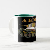 Klassische Armee-Tanker-Kaffee-Tasse Zweifarbige Tasse (Vorderseite Links)