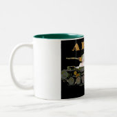 Klassische Armee-Tanker-Kaffee-Tasse Zweifarbige Tasse (Links)