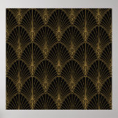 Klassische Art Deco Nahtloses Muster. Geometric St Poster (Vorne)