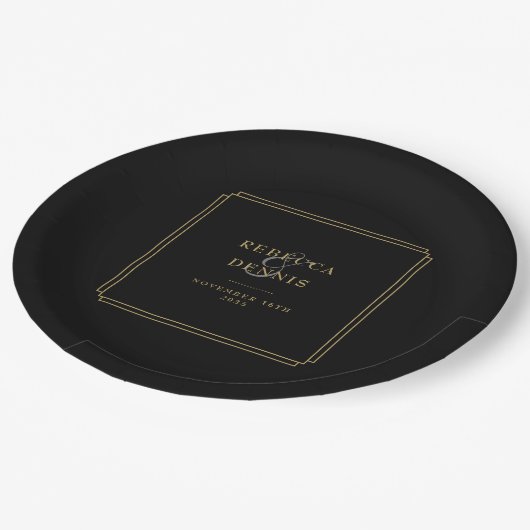 Klassische Art Deco Pappteller (Schrägansicht)